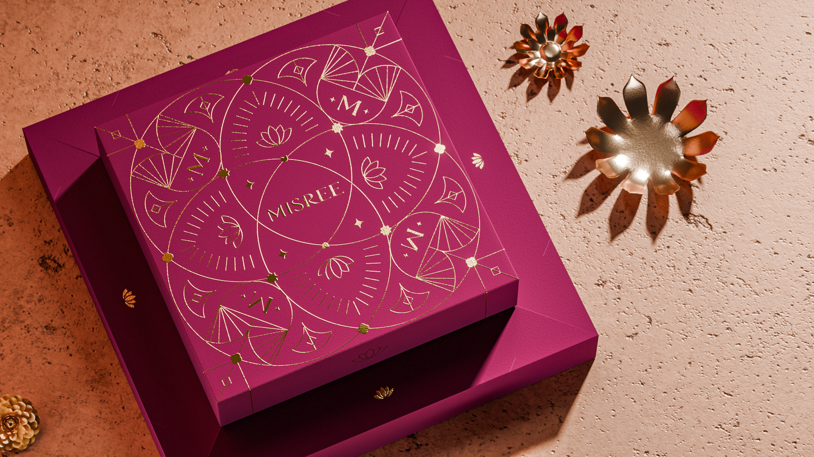 Square Box_maroon closeup